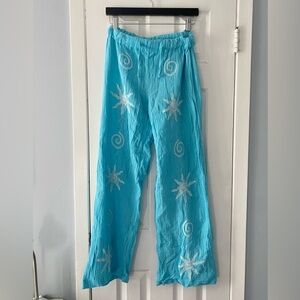 blue beach pants
